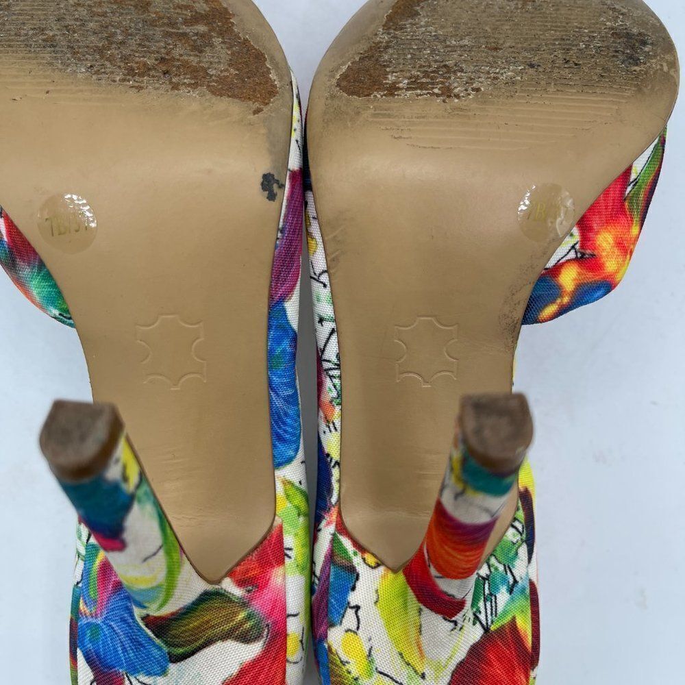 Jessica Simpson Floral Spring Summer Heel 7 - Picture 9 of 11